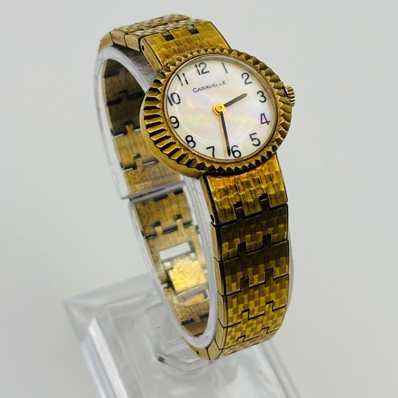 Caravelle Accessories - Vintage Caravelle Watch – Classic Gold-tone with Mother of Pearl Dial